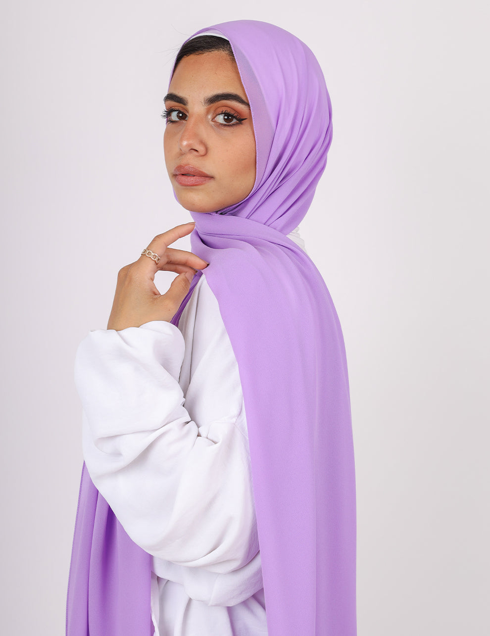 Premium Chiffon Hijab-Violet - Le Voile Americas