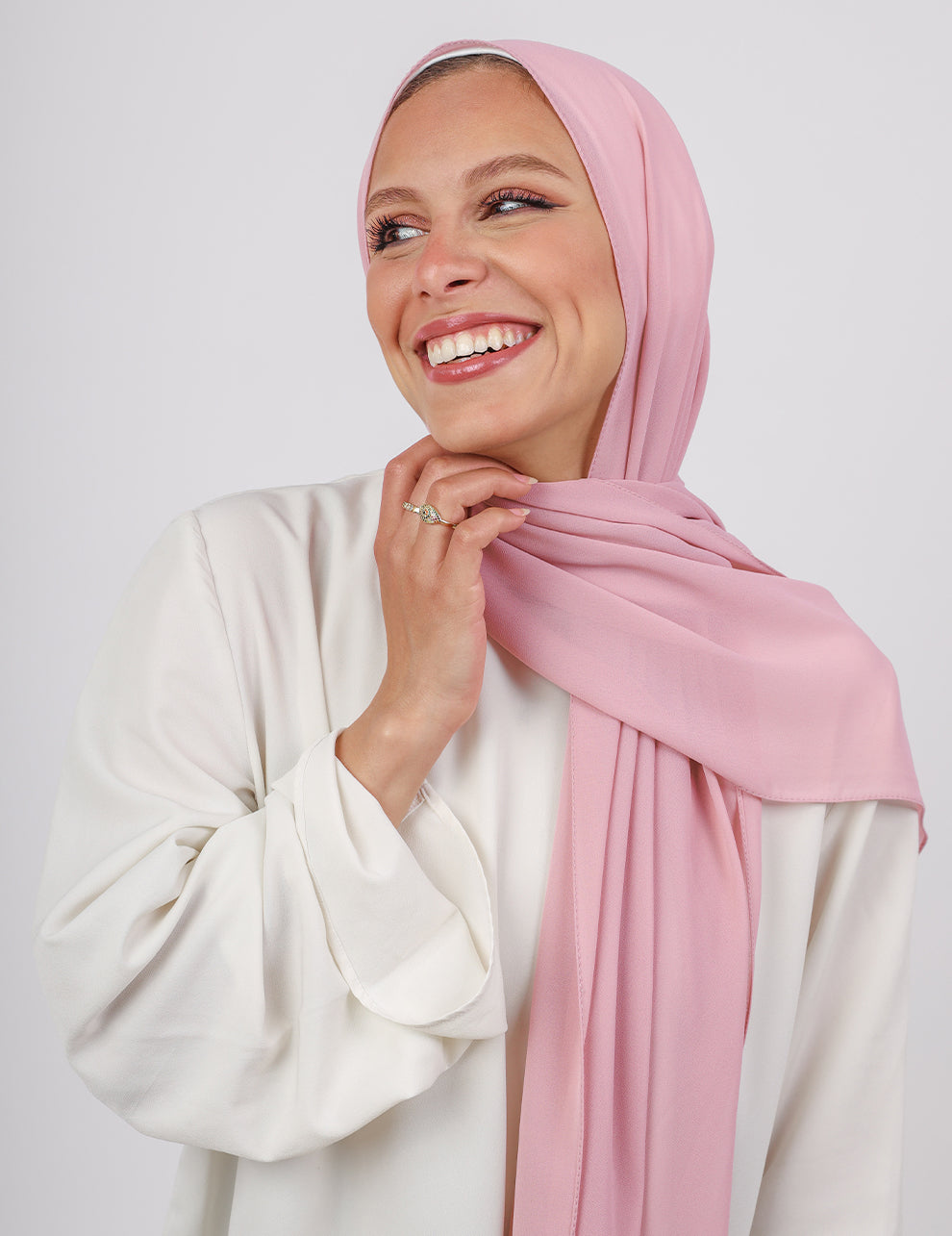 Premium Chiffon Hijab-Light Pink - Le Voile Americas