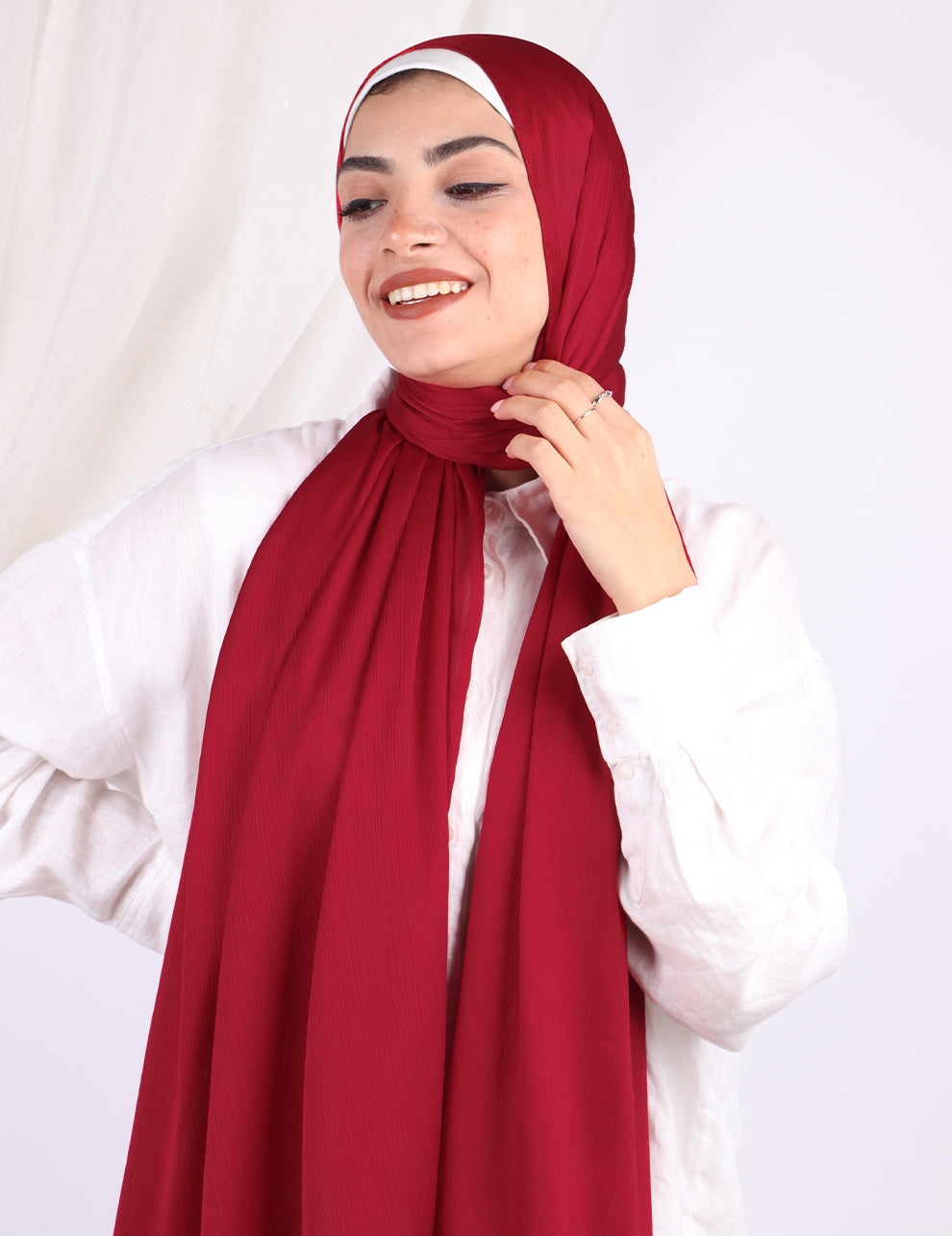 Perfect Satin Hijab- Marron - Le Voile Americas