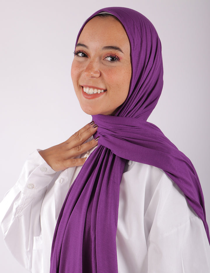Premium Jersey Hijab- Purple