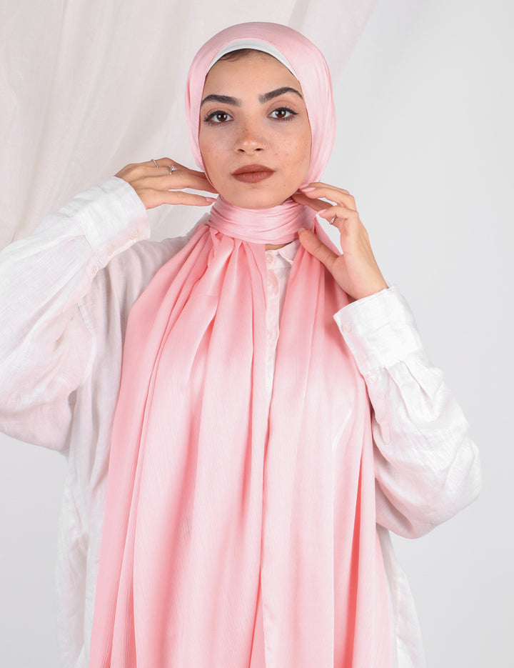 Perfect Satin Hijab-Pink - Le Voile Americas