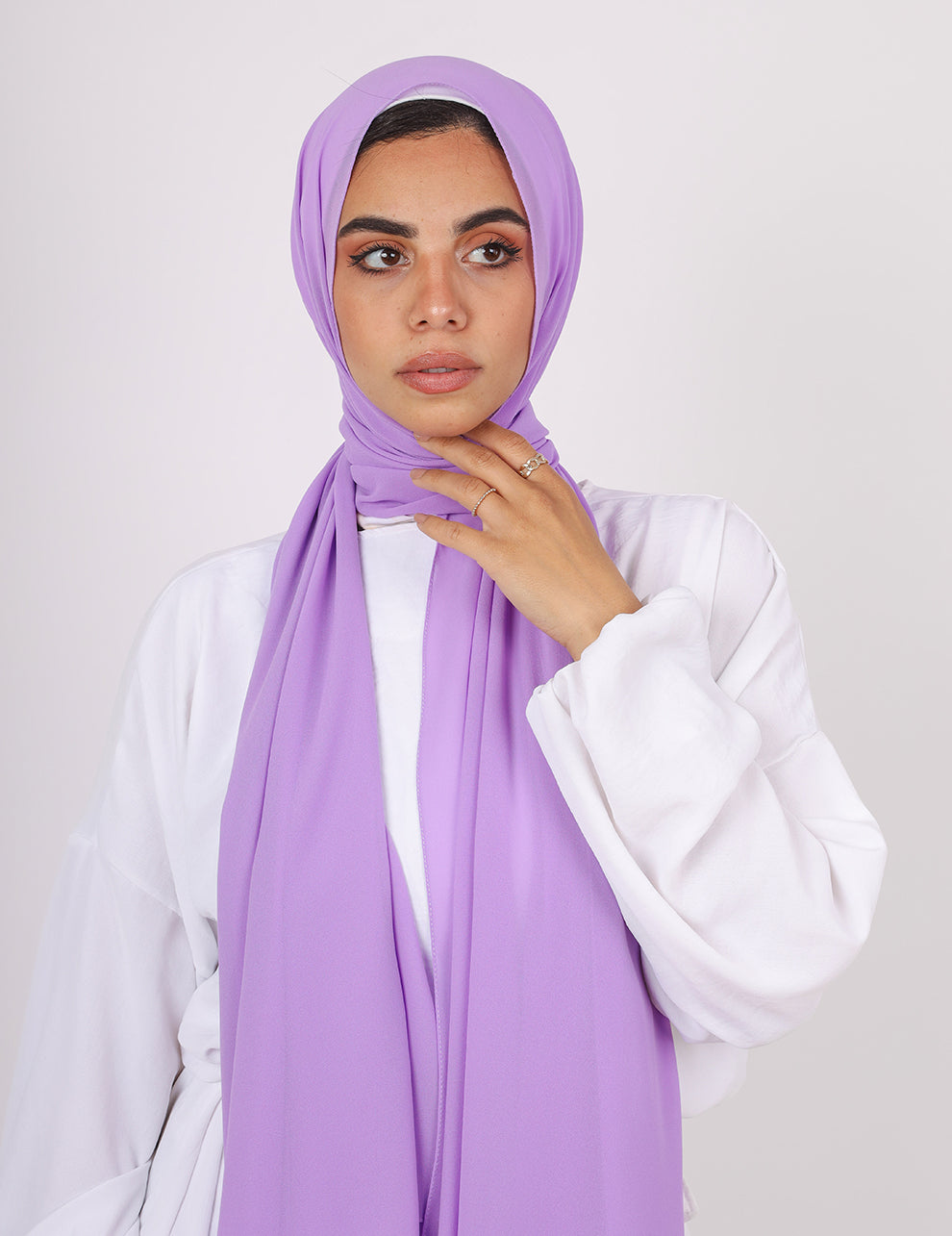 Premium Chiffon Hijab-Violet - Le Voile Americas