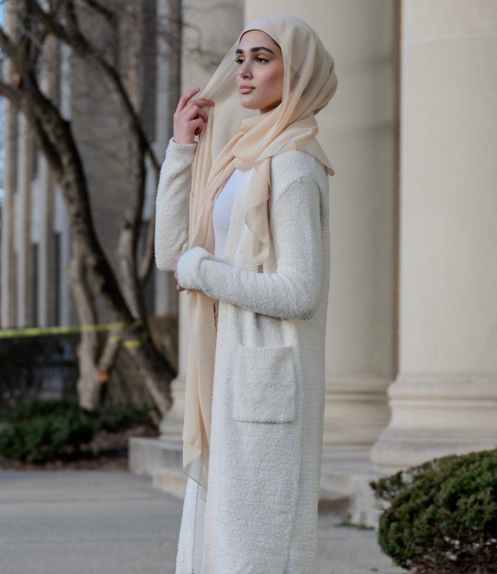 Premium Chiffon Hijab- Cream