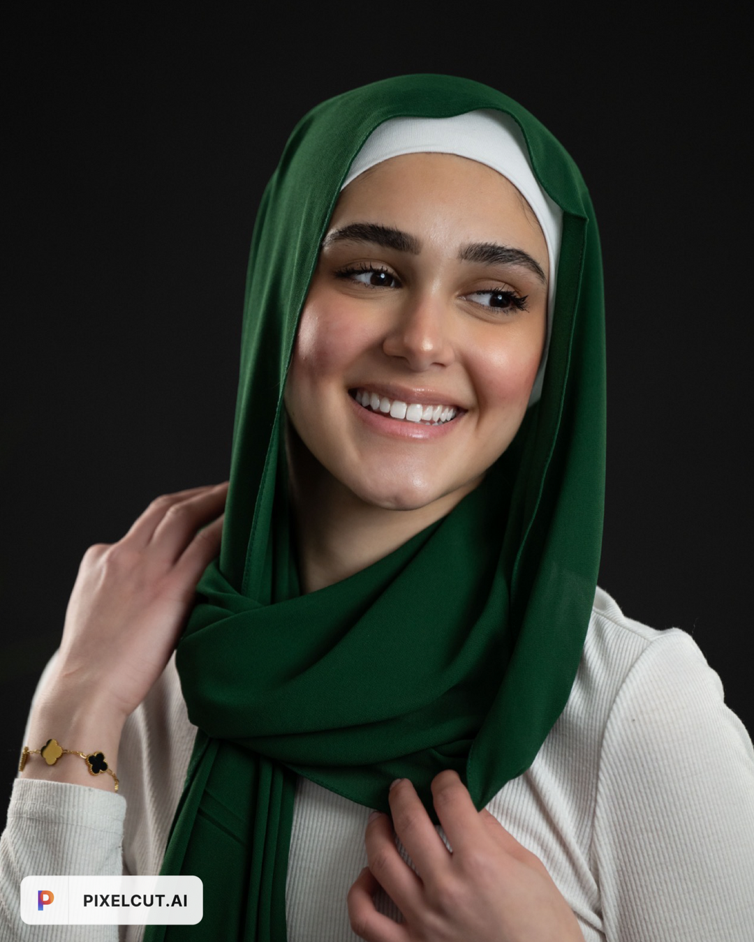 Premium Chiffon Hijab- Green