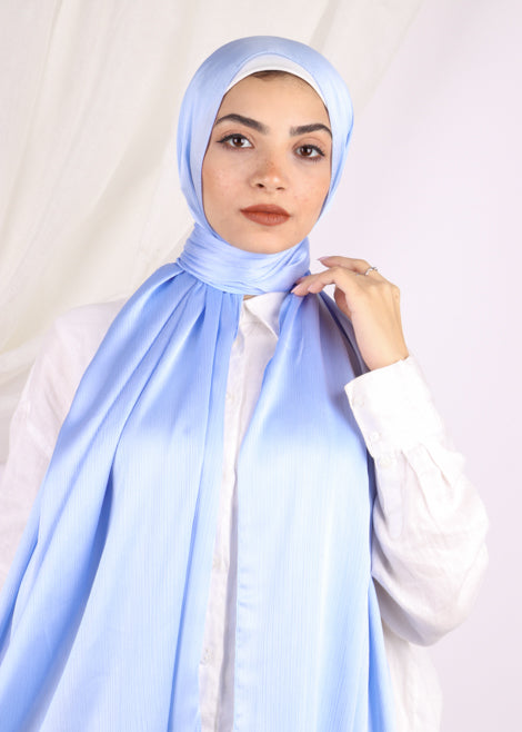 Perfect Satin Hijab- Baby Blue - Le Voile Americas